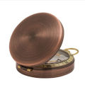 MeterMall Mini Compass Bronze Flip Cover Metal Pocket Watch Compass Practical Guider For Outdoor Camping Hiking Nautical. 