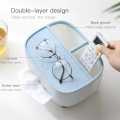 Ecoco Tissue Box Cover Holder with Storage, Napkin Tissue Box, Multi-Function Storage Organizer Caddy. 