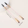 Double Ended Eyebrow Brush Spoolie Brush and Angled Brow Brush Eyelash Brush for Eye Makeup. 