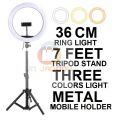 36 cm Ring Light + 7ft Tripod Stand for tiktok and youtube videos - Tiktok Ring light With Stand. 