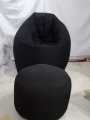 Elegant XXXL Relaxing Bean Bag Sofa With Beautiful Stool. 