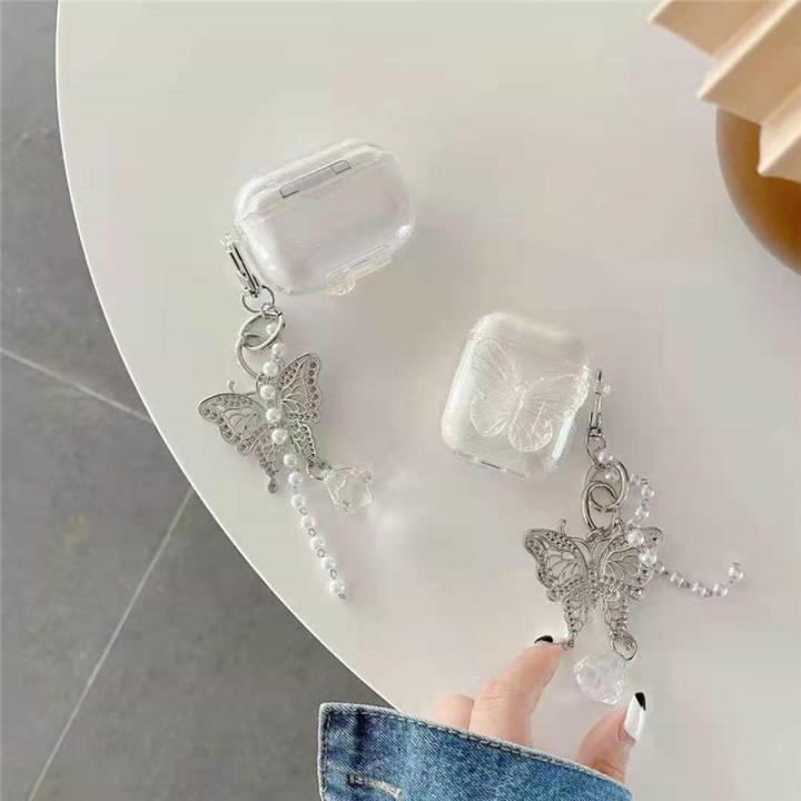 Butterfly Airpods Pro Case Airpod Pros Case Luxury Cover Airpod Cases For Girl Luxury Airpod Chain Strap Protection Air Pods