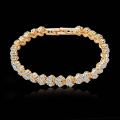 Fashion Women's Crystal Bracelet Gold and Silver Rose Gold Color Bracelet Weight Loss Magnetic Therapy Bracelet Health Jewelry. 