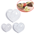 Valentine's Day Chocolate Mould Reusable Heart Shape ABS Plastic Heart Molds Non-Stick 3Pcs/Set Polycarbonate Mold for Baking. 