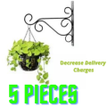 Iron Garden Wall  Hanging Stand - Flower Plant Pot Bracket Hook Shelf Stand Holder - hanging light stand. 