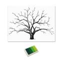 Wedding Thumbprint Tree Finger Painting Wedding Guest Book Green. 