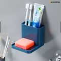 Multifunctional Bathing Wall-mounted Storage Rack Toothbrush Holder Shower Shelf Super Bathroom Accessories. 