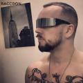 Future Wrap Around Rimless Sunglasses Women Men Weird Siamese Halloween Party Year 2000s Kilo Hacker Y2K Technology Sun Glasses. 