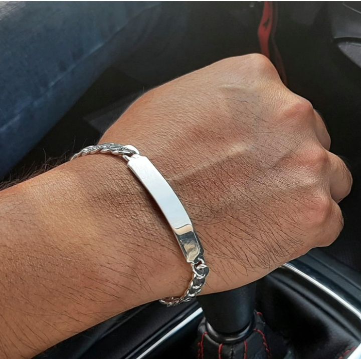 Silver Bracelet for boys and men, stainless, High-Quality Bracelet for boys stylish chain for hand.