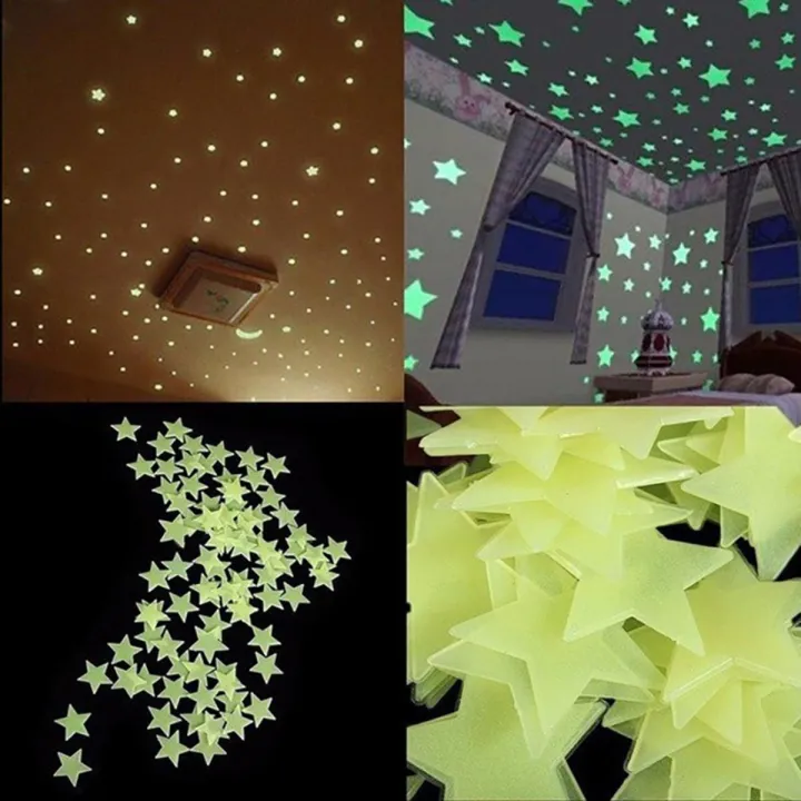 Pack%20of%20100%20Glowing%20Stars%20Wall%20Stickers%20Fluorescent%20Night%20Glowing%20Stars%20-%20Image%206