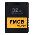 Black Expansion Cards 8/16/32/64MB Free McBoot v1.966 Memory Card Game Saver Supplies for Sony PS2 Playstation FMCB. 