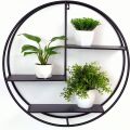 New Round Wall Shelf Unit,New europe style iron wooden wall shelf, Floating Shelves Storage Organiser Metal Wall Mounted Industrial Modern Book Rack Display,Bathroom shelf, Kitchen shelf, Dressing rack,Tv shelf rack,Beautiful home decor. 