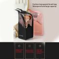 Travel Makeup Brush Bag Portable Cosmetic Brush Holder Organizer Waterproof Stand-Up Makeup Brush Pouch Zipper Toiletry Bag. 