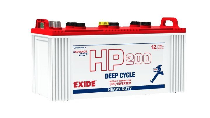 Exide Battery HP 200 -12 Volt - 130-AH  Deep Cycle Heavy Duty 12 Volts Recommended For Ups Inverter and Solar Battery