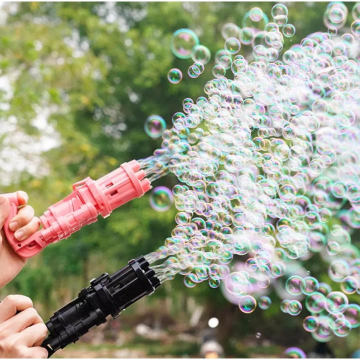 Massive Bubble Gun_ - Kids Automatic Bubble Gun_ Toys Summer Soap Water Bubble Machine Plastic Electric Bubble Gum Machine Children Bath Toys