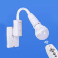 E27 LED Remote Control Plug Holder Base for Night Bedside Lamp (without Light Source) Voltage:220V. 