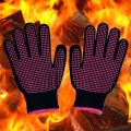 300 Centigrade Heat Resistant BBQ Gloves Cotton Silicone Non-Slip Hair Styling. 