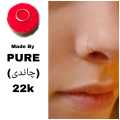 Chandi Nose ring plain nathli made by pure silver 22k for women and girls.. 