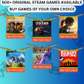 All PC Games Available (STEAM). 