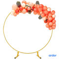 Round Golden Metal Balloon Arch Kit (6FT & 7FT), Wedding Circle Backdrop Stand Frame for Birthday Party, Bridal Shower, Graduation, Photo Background Decoration.. 
