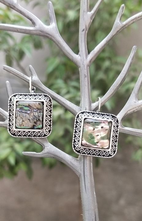 Beautiful%20Antique%20Abalone%20Gemstone%20Sterling%20Silver%20Earring%20-%20Image%205