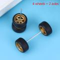 1/64 Wheels For Hotwheels with Rubber Tire Model Model Car Modified Parts Toys. 