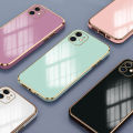 ZeroQiQi for Infinix Hot 10 Play / Hot 11 Play Back Cover Luxury 6D Plating Case Side Pattern Soft Silicone Square Phone Cases + Free Lanyard. 