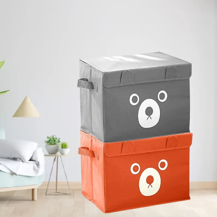 Pack%20of%202%20-%20Foldable%20Cute%20Bear%20Oxford%20Cloth%20Storage%20Box%20Square%20Storage%20Boxes%20For%20Home%20Bedroom%20Fabric%20Clothing%20Toys%20CD%20Organizer%20Case%20-%20Image%205