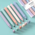 6Pcs/Set Highlighter Pen Kawaii Double Head Candy Color Markers Fast Dry Resaltadores Color Pastel School Stationery Supplies. 