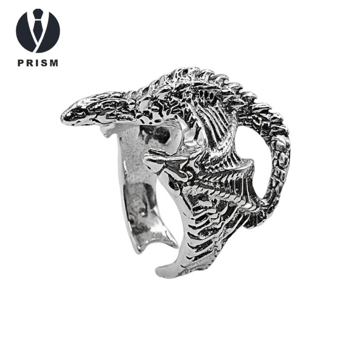 Prism Versatile Ring 3d Dragon Shape Adjustable Finger Ring Hip Hop Rock Jewelry Fashion Accessory Unique Finger Band