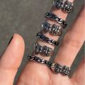 Tragedy Comedy Theater Mask Ring Smile Cry Face Wide Statement Ring Jewelry Fashion ​Stackable Finger Ring ​Bands. 