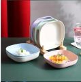 10 Pcs Plastic Plates | Premium - Quality Spit Bone Dish Household Food Grade Plastic Plates - Spit Bone Dish Round Square Set Dining Table - Garbage Plate - Dinner Set - Dinnerware. 