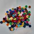 50PCS Multi-color Buttons Sewing Craft Clothe. Buttons  For Scrapbooking Dyed Plastic Randomly Mixed. 