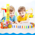 Domino Train Toy Set with 60 Pcs Colorful Dominoes Game Building Blocks Educational Boys Girls Children's Toys Gifts. 