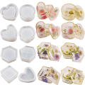 Silicone Storage box silicone mold Versatile Jewel-like appearance Compact size Jewelry making mold Heart shape cut mold for Home jewelry making Craft enthusiast DIY projects Beginner-friendly Gift. 