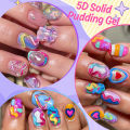 LILYCUTE 10ML 5D Solid Pudding Gel Nail Polish Embossed Pudding Solid Gel Shape Korean Style Painting Gel Paint Liner UV/LED Gel. 