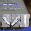Kazoo Aluminum alloy Metal with 5 pcs Gifts Flute Diaphragm for Children Music-lovers-silver. 