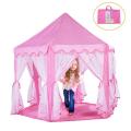 Princess Castle Tent for Girls Fairy Play Tents for Kids Hexagon Playhouse Children or Toddlers Indoor or Outdoor Games,Plastic,. 
