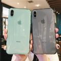 Fashion Cute Transparent Candy Color Case for iPhone 13 Pro Max Case for iPhone 11 12 13 Pro X XS Max XR 8 7 Plus Thin Protective Case for iPhone XS Max Shockproof Protective Back casing iphone 11 case iphone 13 pro max casing iphone case. 