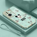 OPPO Reno11 F reno 11F 5G Funny Mickey Cartoon Lovely Case Shockproof Luxury Plating Mobile Cover with Lanyard. 