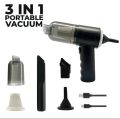 3 in 1 Car Vacuum Cleaner Duster Blower Air Pump Wireless Handheld Clean Microscopic dust Car Vacuum Cordless Rechargeable Cleaner | Multi Functional Portable Mini Vacuum Cleaner for Car Home Computer, Laptop, Vehicle Interior Cleaner. 