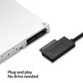 USB Adapter PC 6P+7P CD DVD Rom SATA to USB 2.0 Converter Slimline Sata 13 Pin Drive Cable for PC Laptop Notebook. 