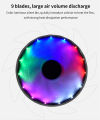 TISHRIC CPU Cooler Cooling Fan 120mm RGB 3Pin PWM Intel LGA 1700 1200 1150 1151 X79 E5 AMD AM3 AM4 X99 Processor Cooler PC Fan. 