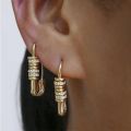 New Zircon Safe Pin Hoop Earrings for Women Fashion Hip Hop Metal Hanging Earrings Wholesale Jewelry Accessories Gifts Moonlight Shines. 