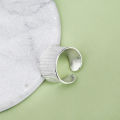 Wide Chunky Silver Irregular Concave Convex Tin Foil Paper Rings Engagement Ring For Women Men. 