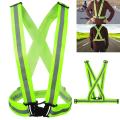 Green Adjustable Safety Tools DIY Visibility Reflective Vest Waistcoat For Cycling Running. 