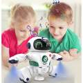 Musical Walking Dancing Robot Toy for Kids, Music Sounds Lights, 360° Body Spinning, Robot Toys for Kids,Smart Space Dancing Robot Singing Walking Intelligent Educational Toys with Music/Light ,for Ages 3 and up (White). 