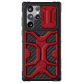 Nillkin Camera Sliding Cover Protective Case for Samsung Galaxy S22 Ultra Phone Case Fashion Outdoor Anti-fall Airbag Shockproof 3D Stereo Back Cover. 