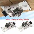 Self Locking Hinge 0/90/180 Degrees Hardware Parts Heavy Duty Folding Table Legs Bracket for Tables. 