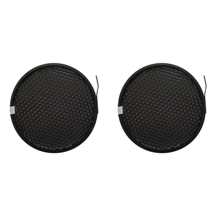 2X Photo Studio 16.8cm 60 Degree Honeycomb Grid for 7 Inch Standard Reflector Diffuser Lamp Shade Dish